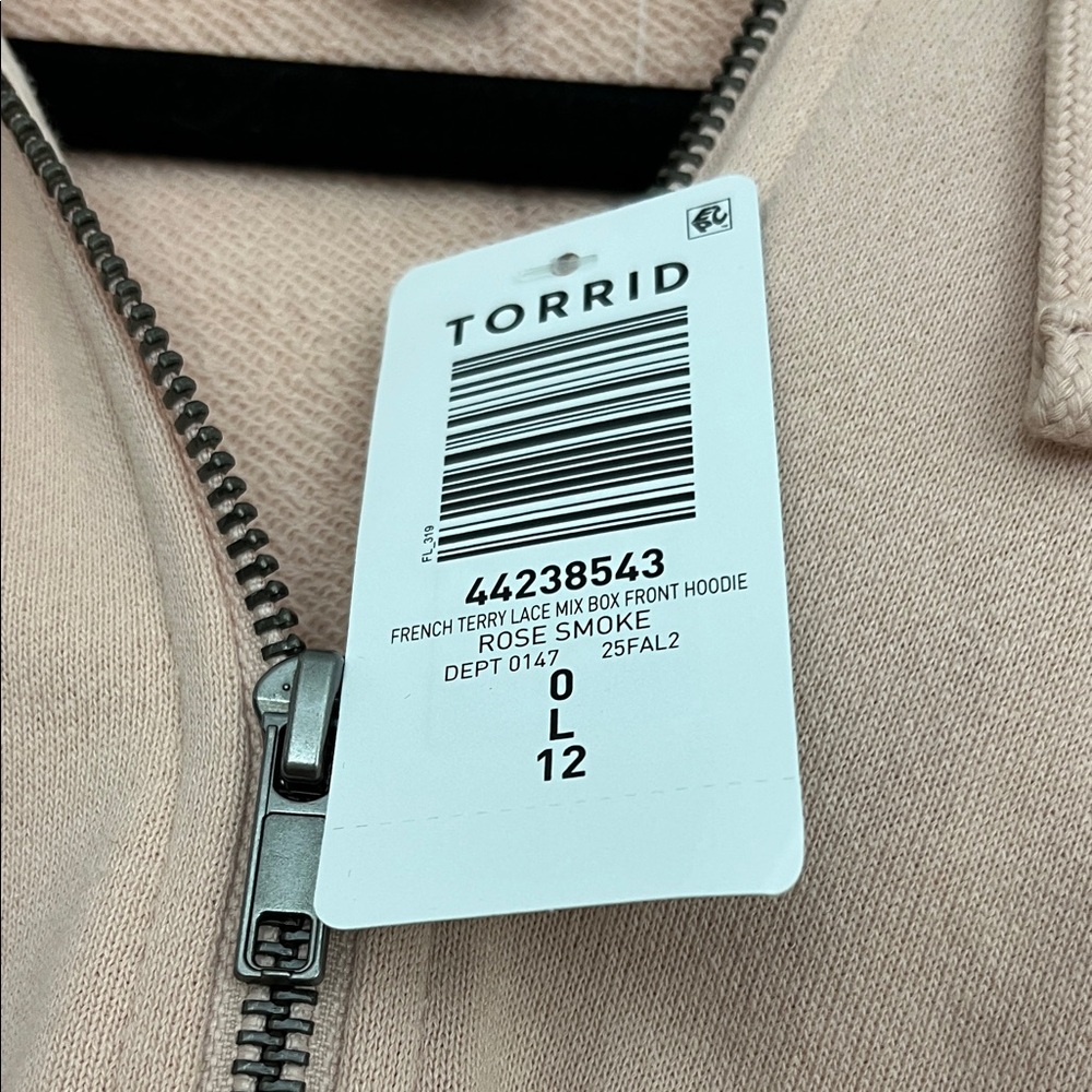 Torrid Blush Hooded Jacket with Ruffle Detail - Picture 6 of 6